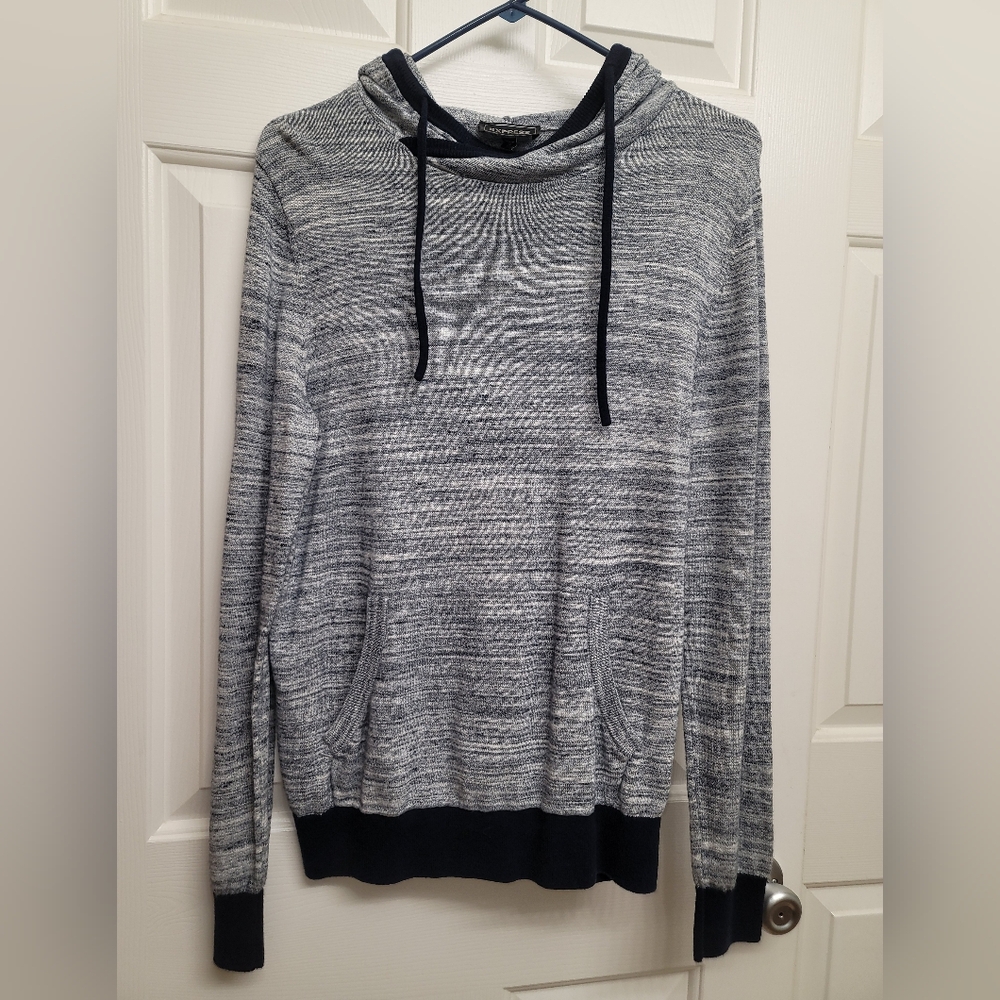 Express size M mens hooded sweatshirt, Gray